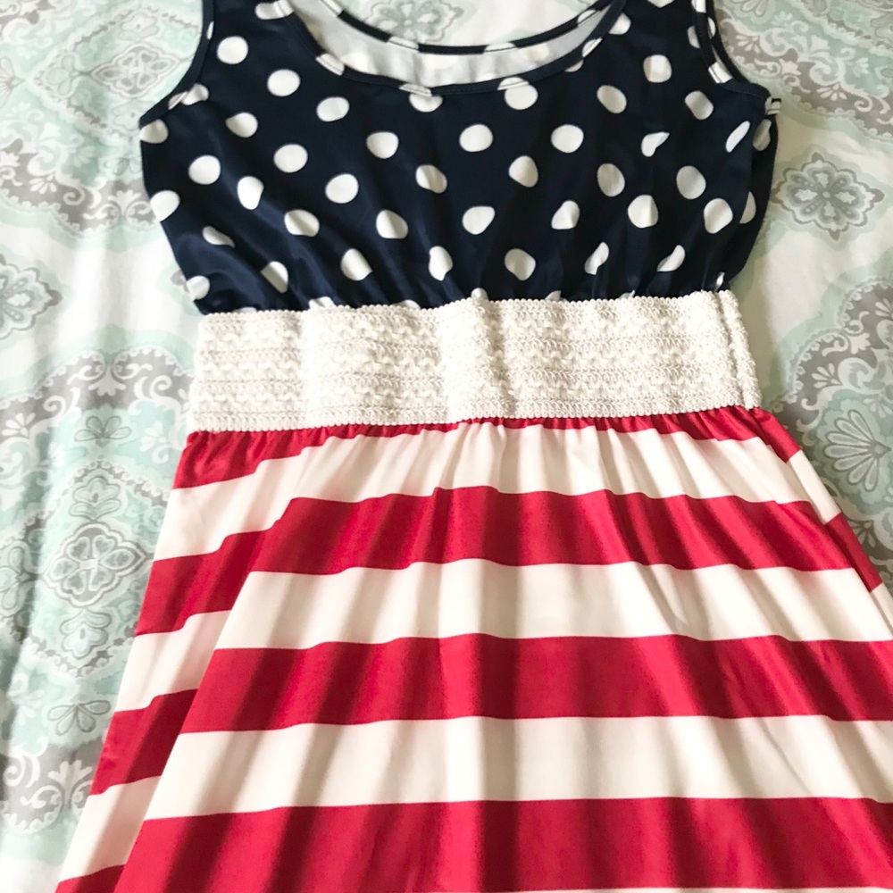 PayPal patriotic long dress size small